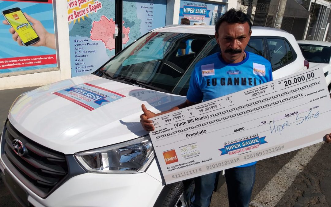 Morador de Bauru ganha pela segunda vez no Hiper Saúde e agora faturou um Creta + R$ 20 mil
