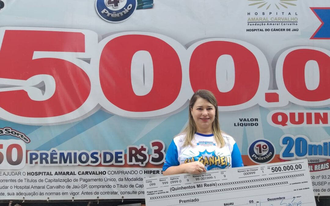 Moradora de Assis ganha sozinha meio milhão de reais no Hiper Saúde.
